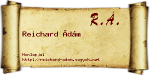 Reichard Ádám névjegykártya